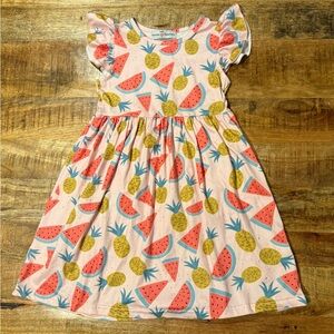 Adorable Sweetness Watermelon Flutter Sleeve Dress Size 6